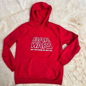 Bar Wars, May The Booze Be With You - Unisex parody hoodie Red